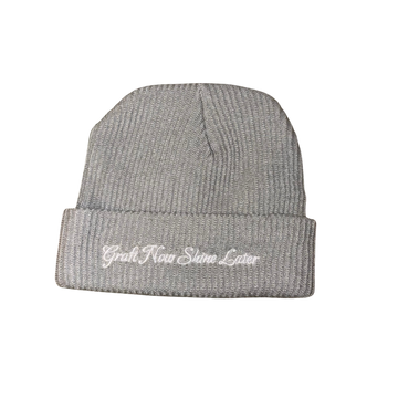 Grey Purpose Beanie