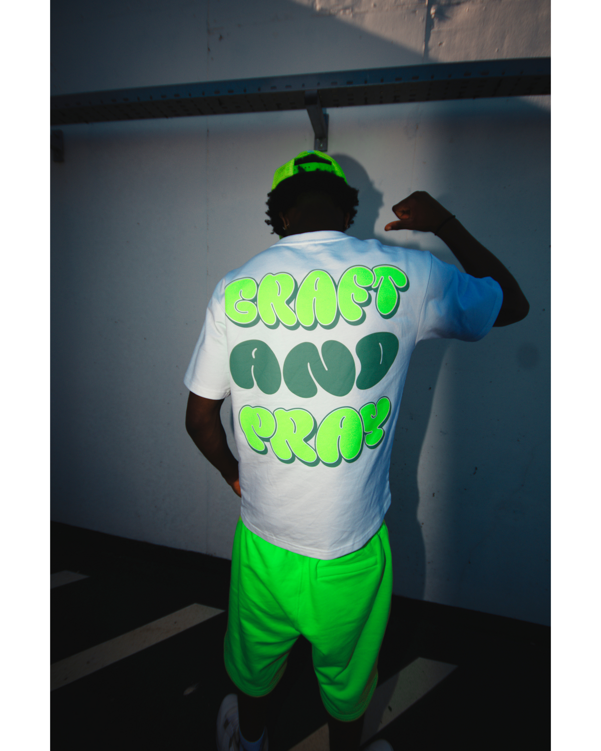 Graft & Pray Tee - Green & White