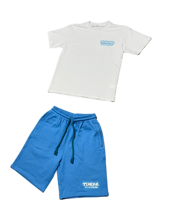 Graft & Pray Tee - Blue & White