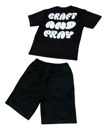 Graft & Pray Tee - Black & White