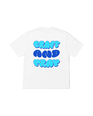 Graft & Pray Tee - Blue & White