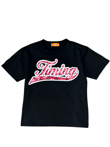 Pink Camo Tee - Black