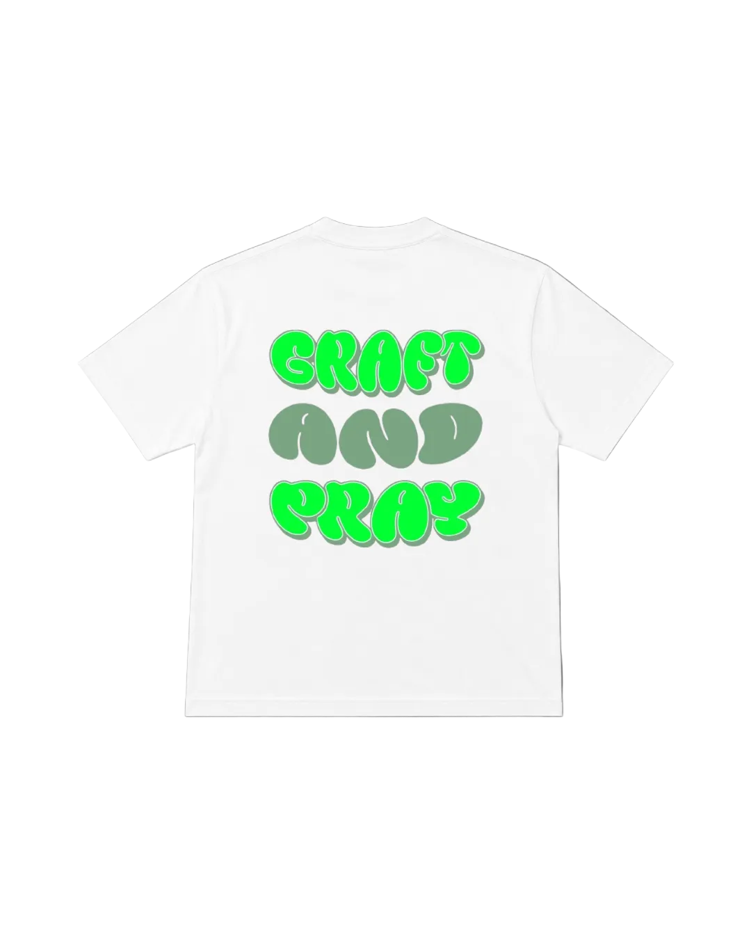 Graft & Pray Tee - Green & White